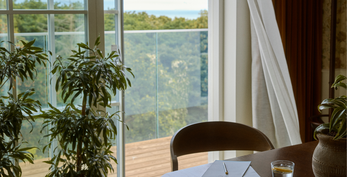 Mødelokale med flot udsigt på Marienlyst Badehotel i Nordsjælland