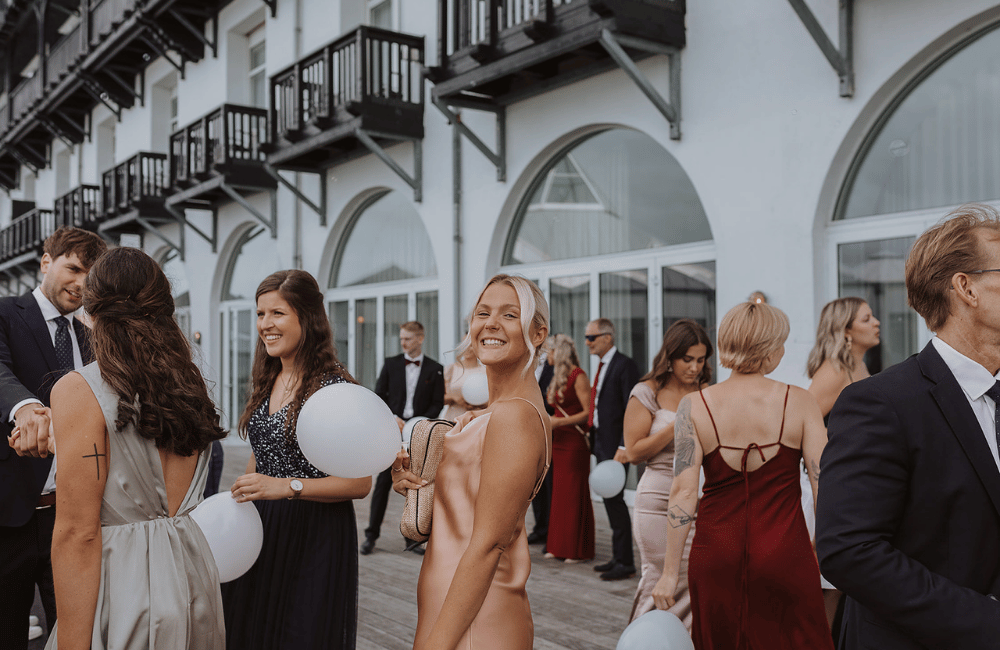 Glade gæster til bryllup på Marienlyst Badehotel